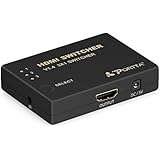 Portta HDMI Switcher 3x1 3 Port v1.4 4k x 2k Verteiler Umschalter Switch 3 x IN 1 x OUT Unterstützung 3D UHA 340MHz PS4 DVD HDTV