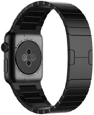 Apple Watch Band, Kasima Milanese Loop Stainless Steel Bracelet Strap Band for Apple Watch/ Sport/ Edition with Unique Magnet Lock (42mm, Link Bracelet-Black)