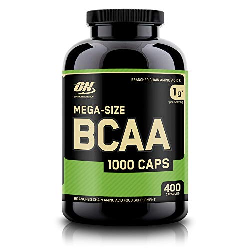 Optimum Nutrition BCAA 1000, Amminoacidi Ramificati in polvere con L-Leucina, L-Isoleucina e L-Valina, Non Aromatizzato, 400 Capsule, 200 Porzioni