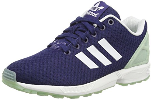 adidas ZX Flux, Women's Running Shoes, Blue - Blau (Night Sky/Ftwr White/Frozen Green F15), 3.5 UK