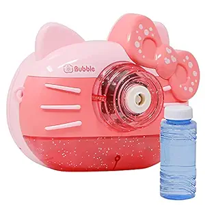 Laxmihari Exim Multicolor Cute Camera Shape Bubble Machine with Bubble Solution- Battery Operated Bubble Machine for Parties, Weddings, Indoor and Outdoor Activities, Automatic Bubble Blower for Kids