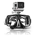 Produktbild Gearmax® Tauchmaske Schwimmen Scuba Dive Schnorcheln Taucherbrille für Aktionssportkamera Helmkamera GoPro Hero 1, 2, 3, 3+ und 4