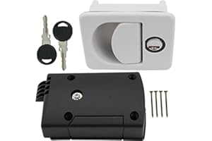 PRO-STYLING DESIGN FOR PERFECTION Zamek do drzwi, do przyczepy kempingowej, kampera, kolor biały, kompletny