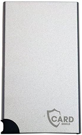 Aluminium RFID Blocking Credit Card Holder Ejector Wallet Unisex 8 Cards (Silver Push Corner)