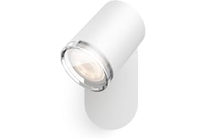 Philips Hue White Ambiance Adore, Faretto da Bagno Smart, Bluetooh, Controllo Vocale 5.5 W, Bianco, Telecomando Dimmer Switch Incluso