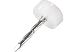 Adsamm® / 32 x patins glisseurs en plastique avec clou / blancs / Ø 10 mm / rond / pieds glisseurs en plastique à clou pour meubles, de qualité optimale de Adsamm®