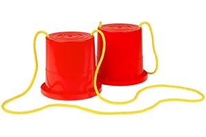 Lena 61410 Topfstelzen Uni, Laufdosen ca. 17 cm, Kindertopfstelzen zum Balance üben, Becherstelzen einfarbig, Laufdollis für Kinder ab 36m, Sortiert