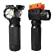 Produktbild EDQZ LED Taschenlampe, Outdoor Extrem Hell LED Fackel Licht Front Griff mit Führungsschiene für Nerf Blaster Kinder Spielzeug, Camping Wandern (Mit Batterie) - Schwarz + Orange