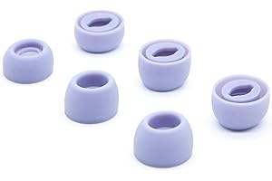 Adhiper Silikonowe zatyczki do uszu, kompatybilne z Samsung Galaxy Buds Pro, Samsung SML, 3 rozmiary – pasują do etui ładującego, redukują hałas (S/M/L, fioletowe)