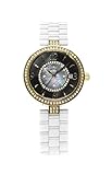 Stella Maris Damen Armbanduhr - Analog Quarz - Premium Keramik Armband - Perlmutt Zifferblatt - Diamanten und Swarovski Elemente - STM15SM11