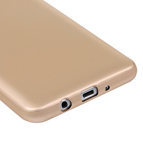 Lanveni J5 2016 Hülle, Handyhülle Etui Protective Case Cover TPU Silikon Schutzhülle Bumper Handytasche TPU-Bumper Weiche Silikon Case mit Glänzender Oberfläche Cover Design für Samsung Galaxy J5 2016 (Luxus-golden) + 1 x Stylus Stift + 1 x Staubdichte Stecker - 7