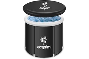 EOSPRIM Vasca da bagno di ghiaccio, vasca da bagno portatile per adulti, vasca da bagno indipendente, vasca idromassaggio, vasca idromassaggio (Black)