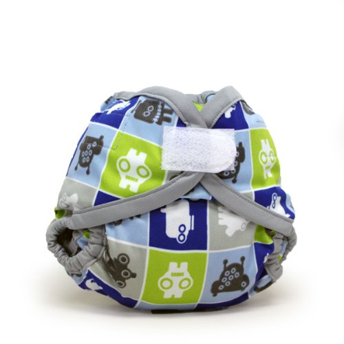 Rumparooz Newborn Aplix Cloth Diaper Cover, Robotronic