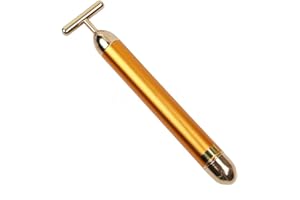 KYAOAYO Beauty Bar Masseur Visage 24K Golden Pu-lse Masseur Visage en Forme de T Masseur pour Front, Joue, Cou, Bras, Yeux, Nez Outils de soins de la peau