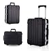 Produktbild Coocheer Werkzeugkoffer Werkzeugtasche Werkzeugtrolley Werkzeugkiste Werkzeugkasten Aufbewahrungstaschen Transporttasche mit erstellbarem Tragegurt und Teleskopgriff (33 x 19 x 46cm, Schwarz 1)