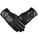 Produktbild Sxlh Handschuhe Winddicht Wasserdicht Leder Kalt Proof Thermal Fäustlinge Für Radfahren Motorrad ATV Jagd Wandern Reiten Klettern Betrieb,Black,OneSize