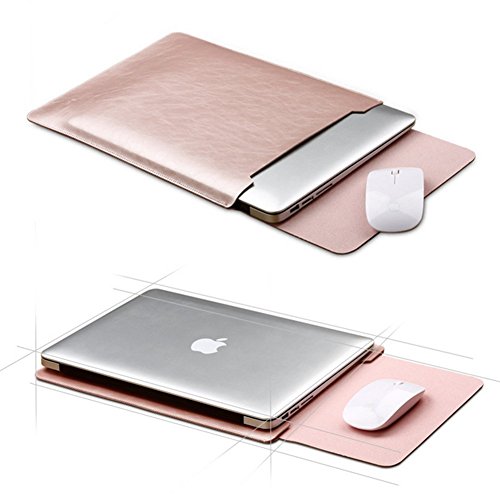 MojiDecor Schlanke Leder Sleeve H  lle f  r MacBook Air 13 Zoll   MacBook Pro Retina 13 Zoll Laptoph  lle Tasche mit Externes Mousepad