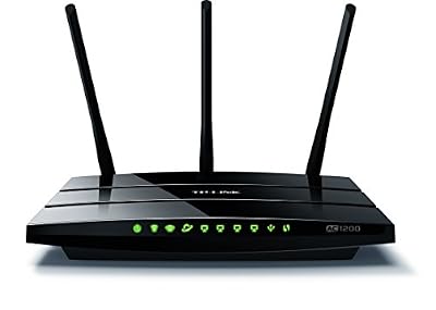 TP-Link Routeur 1200 Mbps Wi-Fi Gigabit Bi-Bande: 300 Mbps en 2.4 GHz, 867 Mbps en 5 GHz, 5 ports Ethernet Gigabit, 1 port USB 2.0 (Archer C1200)
