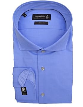 Jacques Britt Hemd Kai Mix EEL extra extra langer Arm Haifischkragen Custom Fit Blau Art.Nr.676803/10