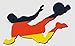 Produktbild 1art1 76350 Fußball - Fußballer Mit Flaggen-Trikot, Deutschland Wand-Tattoo Aufkleber Poster-Sticker 120 x 60 cm