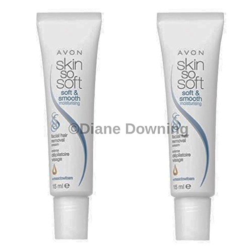 2 x Avon Skin So Soft Fresh & Smooth Facial Hair Cream Remover 2 x 15 mls