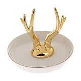 FLAMEER 1 Stück Geweih Ohrringe Schmuckhalter (Rack + Platte) Kettenständer Schmuckständer Schmuckhalter Schmuck Präsentation