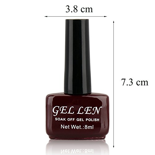 Gellen auflösbarer UV Nagellack Shellac Led Nagellack Farblack 8ml #21 hellbraun - 6