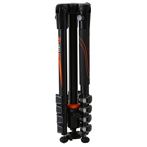 Vanguard VEO 235AB - Trípode de viaje de aluminio, con rótula de bola TBH-50, color negro