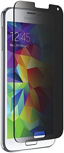 Znitro Glass Screen Protector for Samsung Galaxy S5 - Retail Packaging - Black