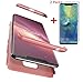 Price comparison product image AILZH compatible Huawei mate 20 pro Case+Dedicated soft HD screen protector 360 degree cover PC Hard Shell Anti-Shock 360°Full Body Protective Anti-Scratch Matte Bumper(rose)