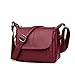 Produktbild Xbowobag Damenhandtasche Umhängetasche Neue Frauentasche Im Mittleren Alter Umhängetasche Weiche Haut Muttertasche Mittlere Damen Schulter Diagonal Cross Bag Weinrot