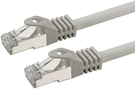 Rocabo Cat 7 Rohkabel LAN Ethernet RJ45 Network Cable Patch Cable S/FTP PIMF Halogen-Free Gigabit LAN Switch Router grey 1 m (1 Stück)