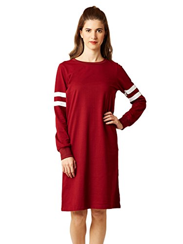 maroon knee length dresses