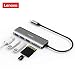 Produktbild Lenovo USB C Hub, 5 in 1 Type C Adapter 3 USB 3.0 Ports (5Gbps Transfer Speed), SD/TF Kartenleser kompatibel für USB C Geräte