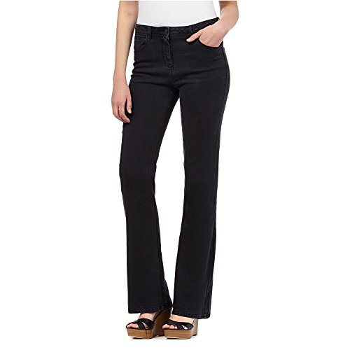 Red Herring Womens Black Petite 'Amber' Flared Jeans 16S
