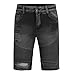 Produktbild WQIANGHZI Shorts Herren Sport Jeans Jogger-Denim Freizeithose Kurze Hosen Mit Elastischem Bund Und Destroyed-Optik Aus Stretch-Material Slim Fit Hoch Wertige Street Style Ripped Loch (ohne Gürtel)