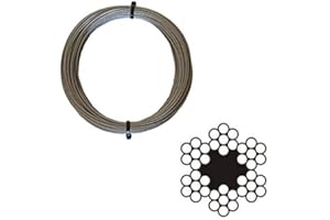 Westward Rope and Wire - Galvanised Wire Rope - 3mm 6x7FC (5 Metres)