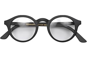 LONDON MOLE Okulary | Graduate okulary do czytania | Okrągłe Okulary | Fajni Czytelnicy | Designerskie okulary | Męskie/Damskie okulary do czytania | Unisex | Zawiasy sprężynowe