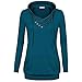 Produktbild Qmber Halloween Damen Shirts Tees Tops Oberteile Oversize Pullover Sweatshirts Pulli Hoodie Elegant Hemden Langarm Blusen Tuniken, Beiläufige Knopf Kapuze D,2XL