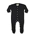 Larkwood Baby Unisex Plain Long Sleeved Sleepsuit (12-18) (Black)