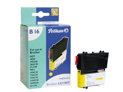 Preisvergleich Produktbild Pelikan Druckerpatrone B16 ersetzt Brother LC1100Y, Gelb