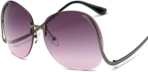 YAOHUI Sunglasses Color Ocean Plate Frameless Curved Leg Sunglasses , 3