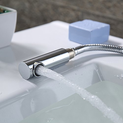 Homelody 360° drehbar Wasserhahn Bad Waschtischarmatur mit Ausziehbar Brause Waschbeckenarmatur Badarmatur Waschtisch Waschbecken Armatur für Badezimmer - 4