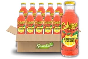 SERENDIB Calypso Lemonade | Island-Inspired Flavors with Real Lemon | (Pack of 12, Strawberry Lemonade)