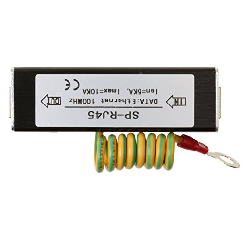 Gazechimp Netzwerk 100MHz Adapter RJ45 Ethernet LAN Signal Überspannungsschutz Ableiter Datenleitungen - 5