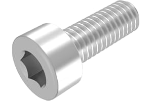 SECCARO Tornillo cilíndrico M6 x 16 mm, acero inoxidable V2A VA A2, DIN 912 / ISO 4762, hexágono interior, rosca completa, 20 piezas