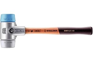SIMPLEX-Schonhammer, TPE-soft/TPE-mid; mit Aluminiumgehäuse und hochwertigem Holzstiel | D=60 mm | 3113.060