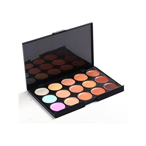 Pure Vie® 11 Stück Make Up Pinsel + 15 Farben Concealer Abdeckcreme Camouflage Palette Cover Abdeck Makeup - 6