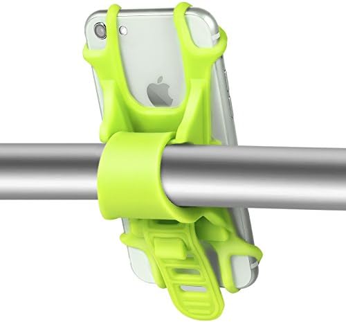 MAYISUMAI Bike Phone Holder Bicycle Motorcycle Handlebar Cellphone Mount Silicone Cradle Clamp for iPhone 7 8 X Samsung Galaxy S7 Universal Smartphone with 4-5.8 inch Screens (Yellow)