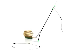 Amorar Fishing Tackle Angelhaken Futterkorb Feederkorb mit Angelschnur Haken Outdoor Karpfenangeln Methode Köder Feeder Terminal Tackle Zubehör Fischer Hängende Angelschnur Köder Angelhaken Cage